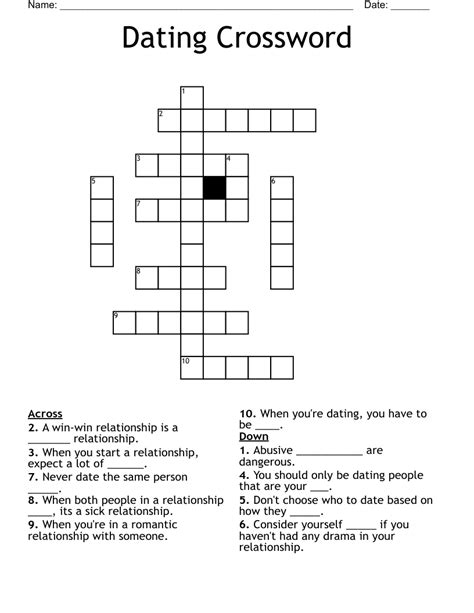 dating word crossword|Dating